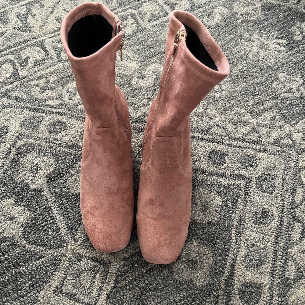 Silent D faux suede dusty pink boots 39